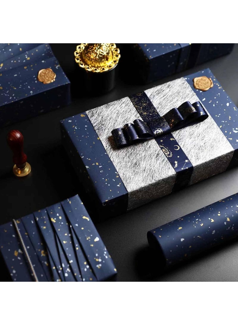 FAYET 6 Rolls Gift Wrapping Paper Set for Birthdays, Holidays, Weddings and Special Occasions, Glitter, Floral, and Solid Designs, 78×54cm Sheets, Premium Thick Recyclable Paper for DIY Decorations and Presents - Image 4